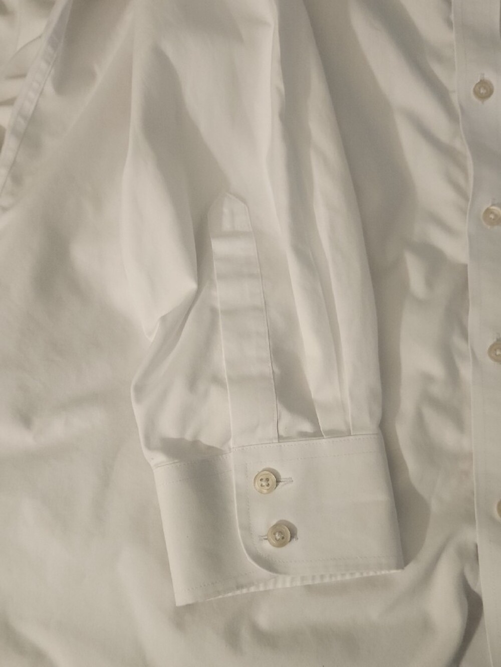 Charles Tyrwhitt White Men's Dress Shirt with Navy Label Trim 17.5 - 35 - Picture 3 of 5
